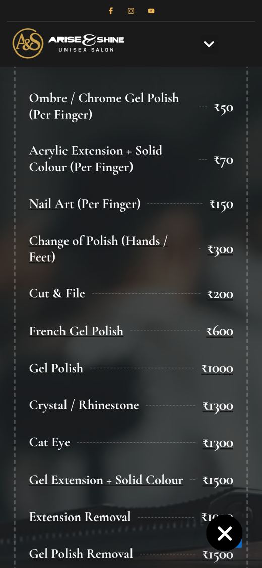 Nail price list