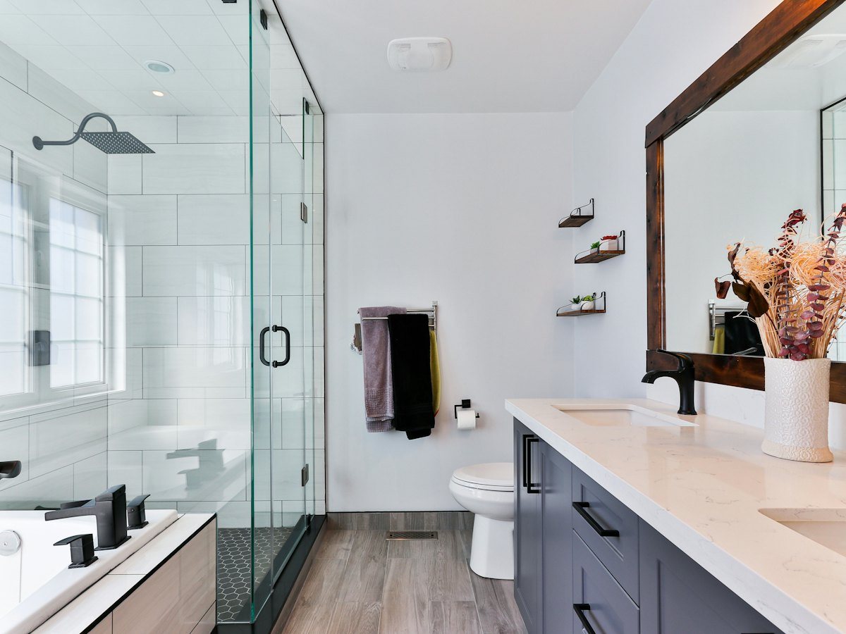 A fully restored bathroom