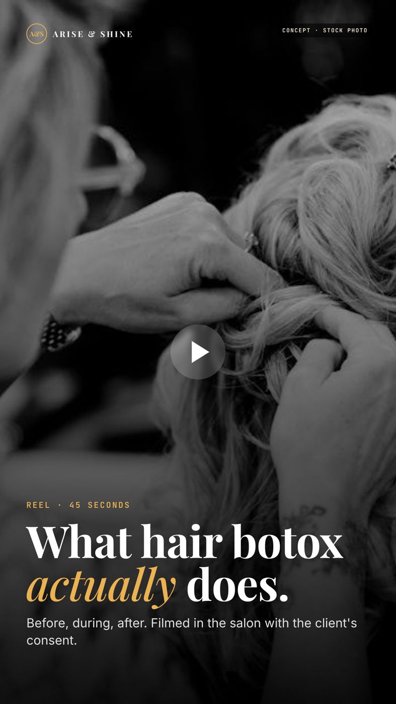 Arise & Shine · Reel cover · what hair botox does