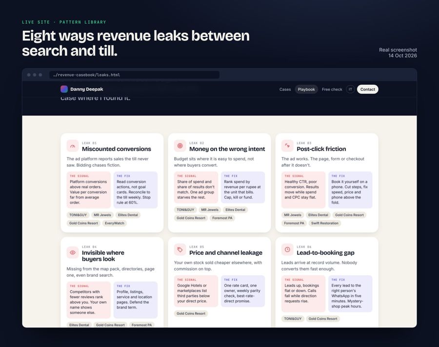 Pattern library: eight leaks